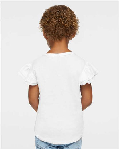Rabbit Skins Toddler Flutter Sleeve Tee 3339
