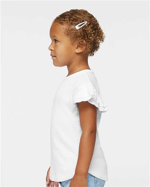 Rabbit Skins Toddler Flutter Sleeve Tee 3339