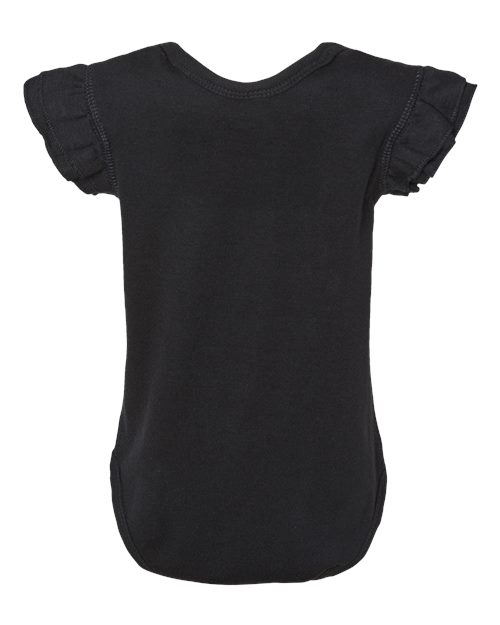 Rabbit Skins Infant Flutter Sleeve Baby Rib Bodysuit 4439