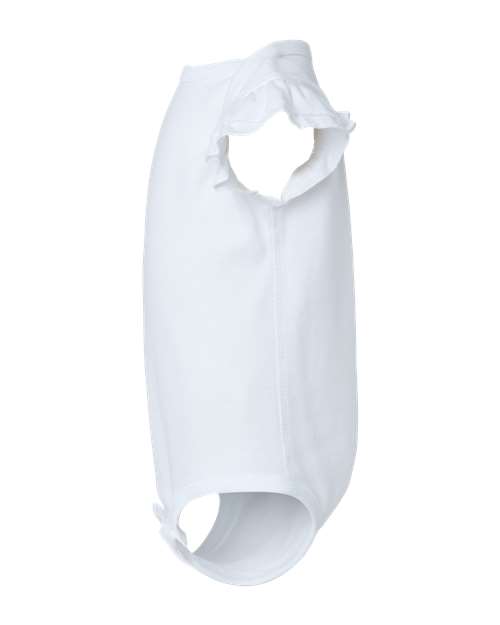 Rabbit Skins Infant Flutter Sleeve Baby Rib Bodysuit 4439