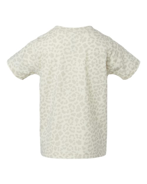 Rabbit Skins Toddler Fine Jersey Tee 3321 Natural Leopard