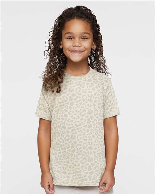 Rabbit Skins Toddler Fine Jersey Tee 3321 Natural Leopard
