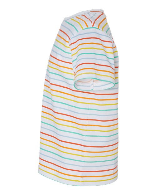 Rabbit Skins Toddler Fine Jersey Tee 3321 Rainbow Stripe