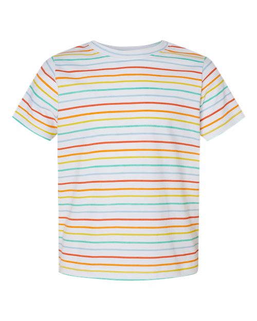 Rabbit Skins Toddler Fine Jersey Tee 3321 Rainbow Stripe
