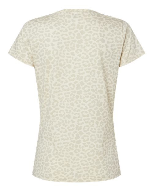 LAT Women's Fine Jersey Tee 3516 Natural Leopard
