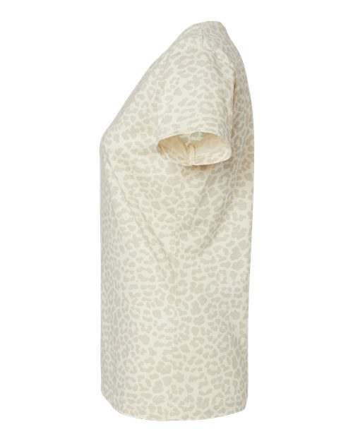 LAT Women's Fine Jersey Tee 3516 Natural Leopard