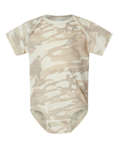 Rabbit Skins Infant Fine Jersey Bodysuit 4424 Natural Camo