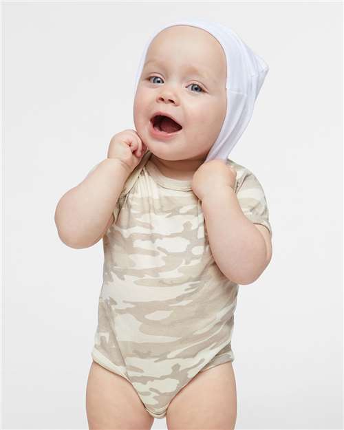 Rabbit Skins Infant Fine Jersey Bodysuit 4424 Natural Camo