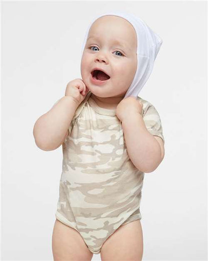 Rabbit Skins Infant Fine Jersey Bodysuit 4424 Natural Camo