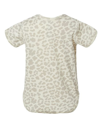 Rabbit Skins Infant Fine Jersey Bodysuit 4424 Natural Leopard