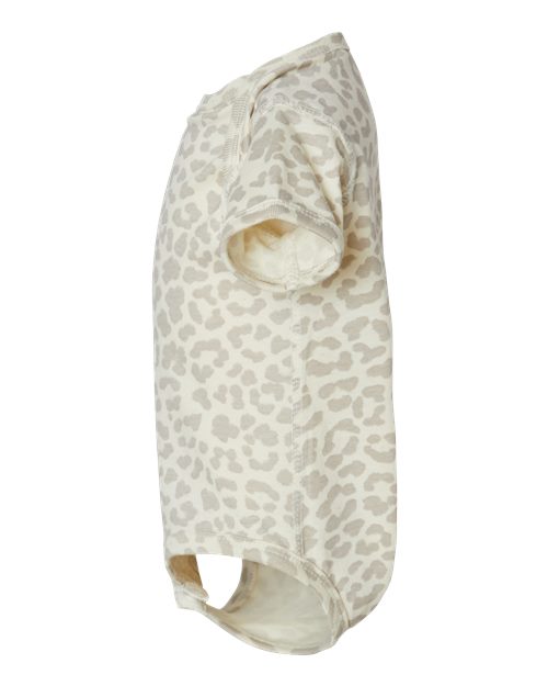 Rabbit Skins Infant Fine Jersey Bodysuit 4424 Natural Leopard