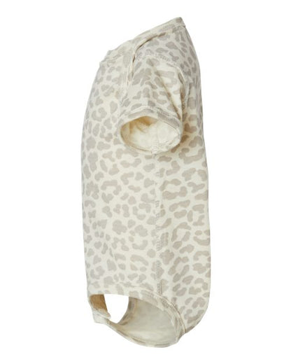 Rabbit Skins Infant Fine Jersey Bodysuit 4424 Natural Leopard