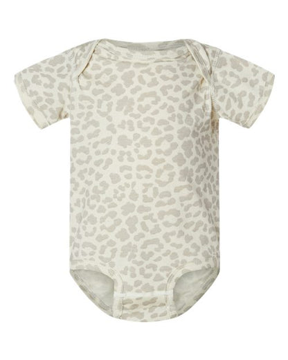 Rabbit Skins Infant Fine Jersey Bodysuit 4424 Natural Leopard