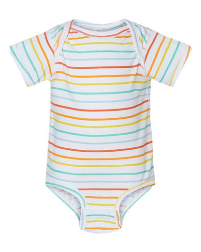Rabbit Skins Infant Fine Jersey Bodysuit 4424 Rainbow Stripe