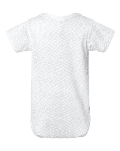 Rabbit Skins Infant Fine Jersey Bodysuit 4424 White Reptile