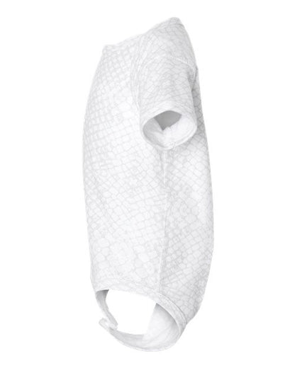 Rabbit Skins Infant Fine Jersey Bodysuit 4424 White Reptile
