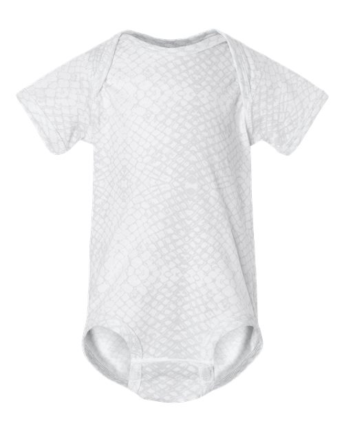 Rabbit Skins Infant Fine Jersey Bodysuit 4424 White Reptile