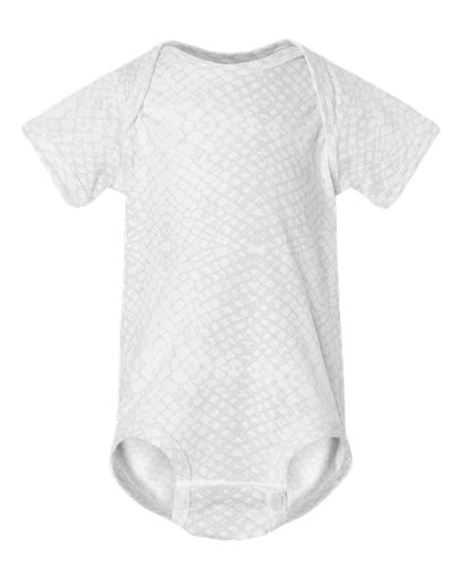 Rabbit Skins Infant Fine Jersey Bodysuit 4424 White Reptile
