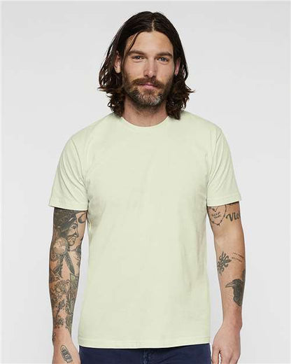 Custom Embroidered  LAT Fine Jersey Tee 6901 Honeydew