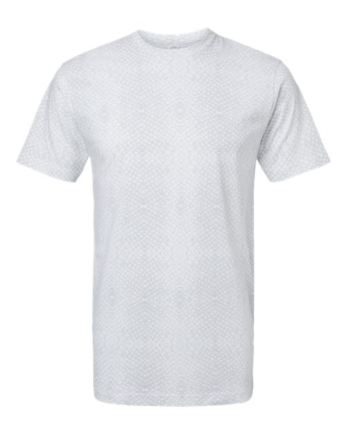 LAT Fine Jersey Tee 6901 White Reptile