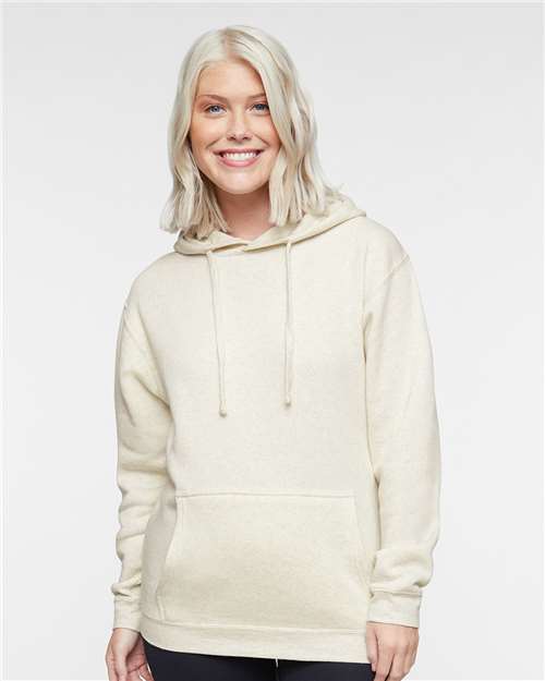 Custom Embroidered  LAT Elevated Fleece Basic Hoodie 6926 Natural Heather