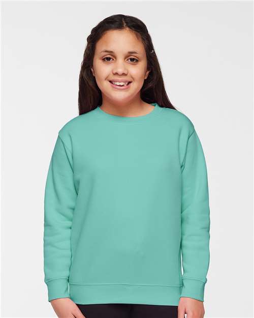 Custom Embroidered  LAT Youth Elevated Fleece Crewneck Sweatshirt 2225  