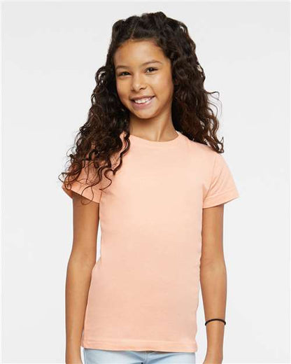 LAT Girls' Fine Jersey Tee 2616 Peachy