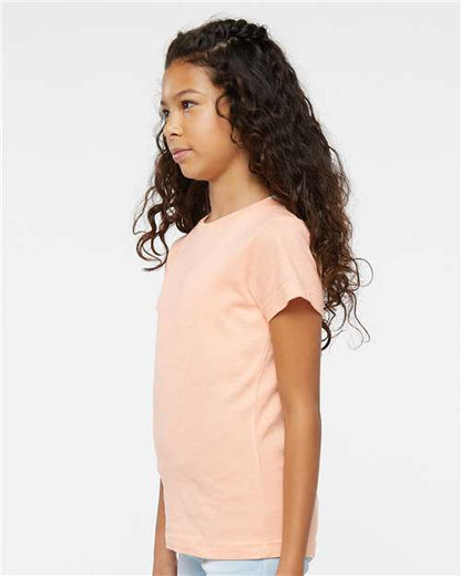 LAT Girls' Fine Jersey Tee 2616 Peachy
