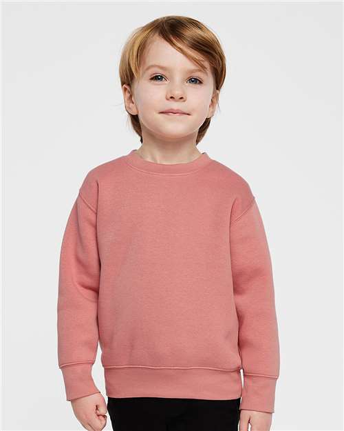 Custom Embroidered  Rabbit Skins Toddler Fleece Crewneck Sweatshirt 3317  