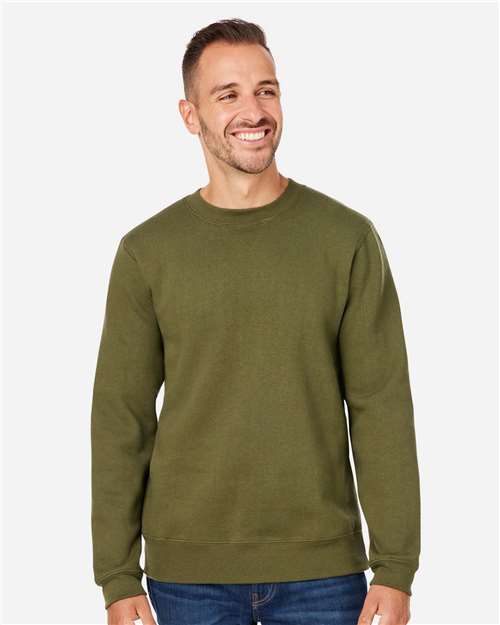 J. America Unisex Premium Fleece Crewneck Sweatshirt 11163