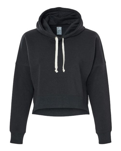 J. America Women's Crop Hooded Sweatshirt 8853