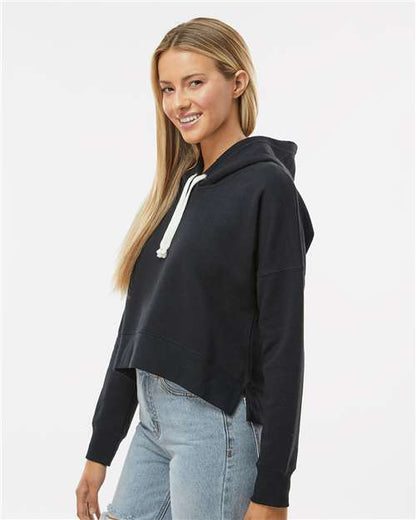 J. America Women's Crop Hooded Sweatshirt 8853