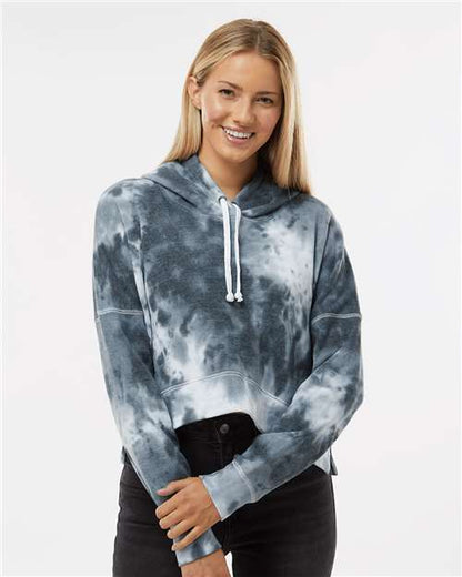 Custom Embroidered  J. America Women's Crop Hooded Sweatshirt 8853  