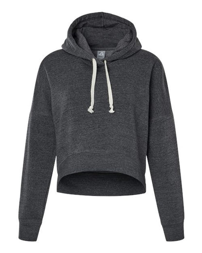 J. America Women's Crop Hooded Sweatshirt 8853