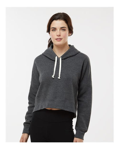 Custom Embroidered  J. America Women's Crop Hooded Sweatshirt 8853  