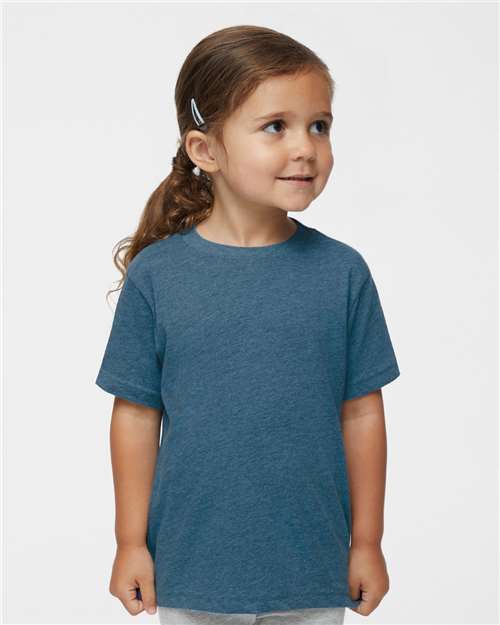 Custom Embroidered  Rabbit Skins Toddler Fine Jersey Tee 3321 Bermuda Blackout