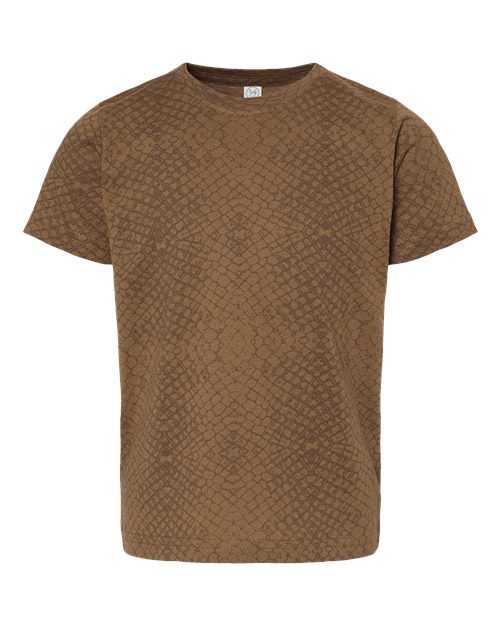 Rabbit Skins Toddler Fine Jersey Tee 3321 Brown Reptile