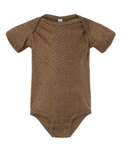 Rabbit Skins Infant Fine Jersey Bodysuit 4424 Brown Reptile