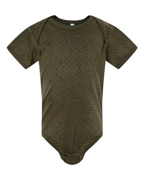 Rabbit Skins Infant Fine Jersey Bodysuit 4424 Green Reptile