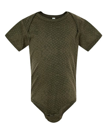 Rabbit Skins Infant Fine Jersey Bodysuit 4424 Green Reptile
