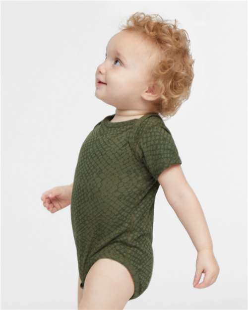 Rabbit Skins Infant Fine Jersey Bodysuit 4424 Green Reptile