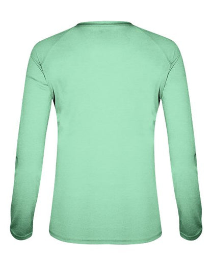Badger Women's Tri-Blend Long Sleeve T-Shirt 4964 Mint