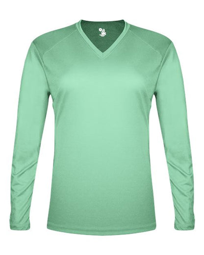 Badger Women's Tri-Blend Long Sleeve T-Shirt 4964 Mint