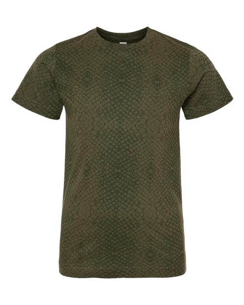 LAT Youth Fine Jersey Tee 6101 Green Reptile