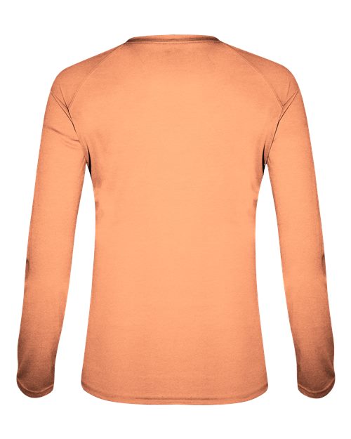 Badger Women's Tri-Blend Long Sleeve T-Shirt 4964 Peach