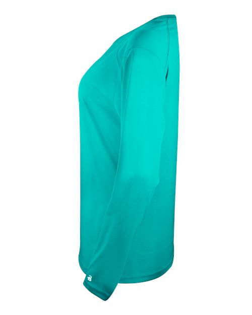 Badger Women's Tri-Blend Long Sleeve T-Shirt 4964 Turquoise