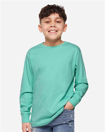 LAT Youth Fine Jersey Long Sleeve Tee 6201 Saltwater