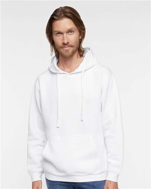 Custom Embroidered  LAT Elevated Fleece Basic Hoodie 6926 White