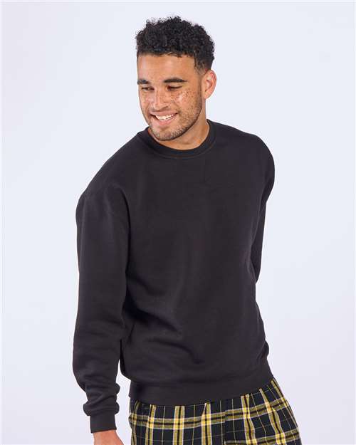 Custom Embroidered  Boxercraft Fleece Crew Pullover BM5101 Black