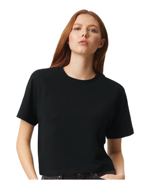 Custom Embroidered  American Apparel Women's Fine Jersey Boxy Tee 102  